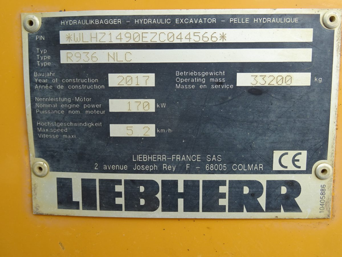 מחפר סורק LIEBHERR R936 NLC: תמונה 13