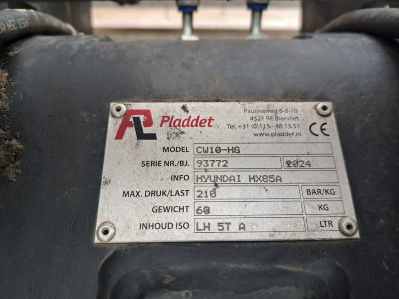 Pladdet CW10 hydraulick Quic Coupler HX85A - מצמד מהיר עבור מכונת בנייה: תמונה 5 Pladdet CW10 hydraulick Quic Coupler HX85A - מצמד מהיר עבור מכונת בנייה: תמונה 5