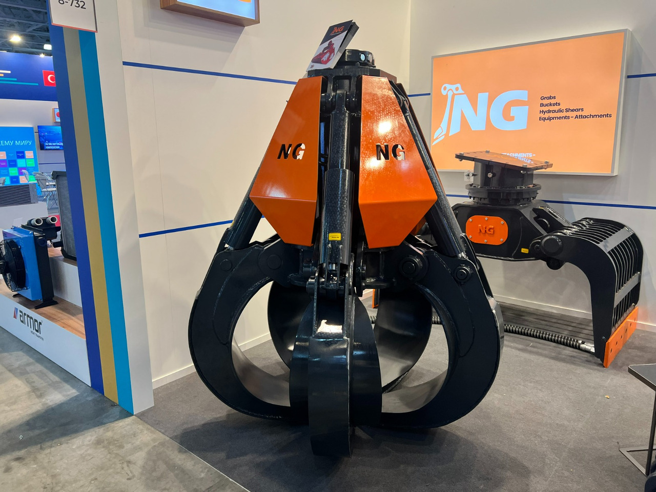 ORANGE PEEL SCRAP GRAPPLE / POLYP GRABS - NG ATTACHMENTS - מכונת אחיזה עבור מחפר: תמונה 3 ORANGE PEEL SCRAP GRAPPLE / POLYP GRABS - NG ATTACHMENTS - מכונת אחיזה עבור מחפר: תמונה 3
