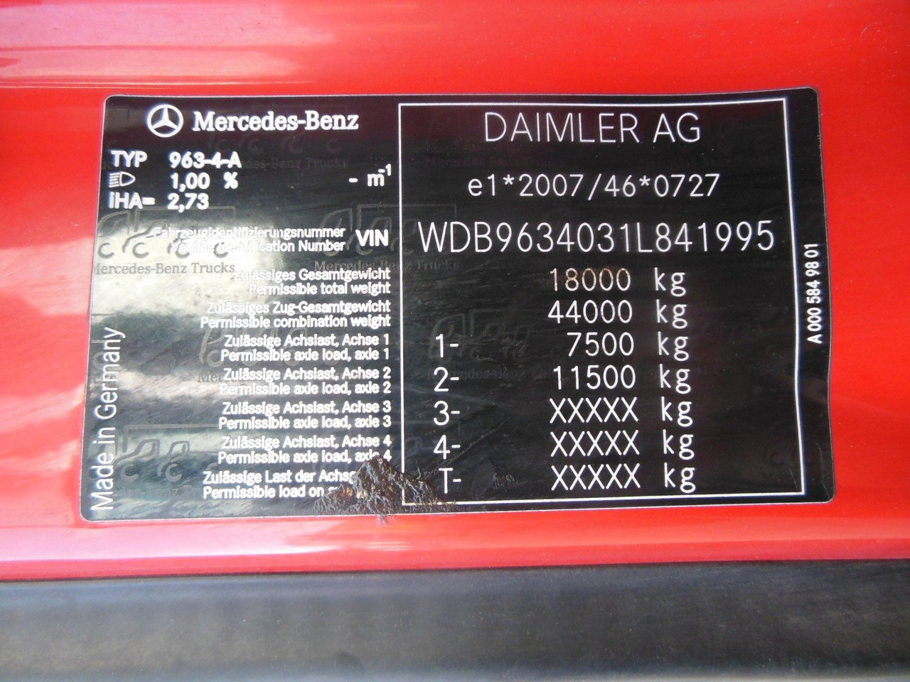 יחידת טרקטור Mercedes-Benz 1843 Actros, Hydraulik: תמונה 20