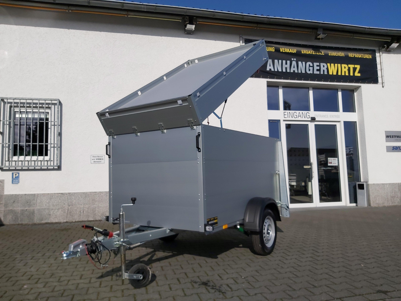 ALUBOXX Deckelanhänger GTB 750 VT2 211x126x118cm Heckrampe (XS) 750kg Top Seller Angebot - קרון נגרר בתיבה סגורה: תמונה 1 ALUBOXX Deckelanhänger GTB 750 VT2 211x126x118cm Heckrampe (XS) 750kg Top Seller Angebot - קרון נגרר בתיבה סגורה: תמונה 1