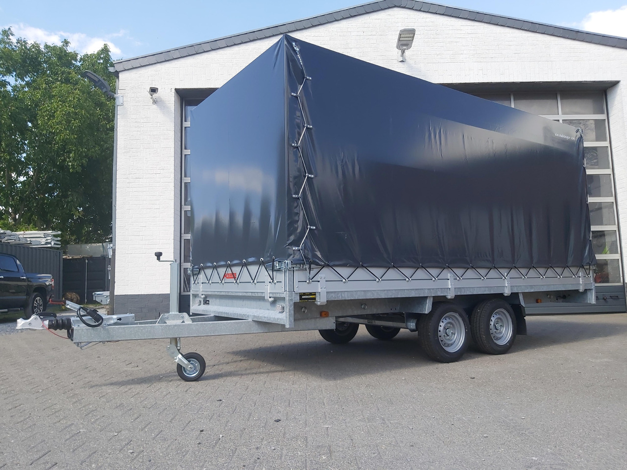 קרון נגרר עם וילונות צד Anssems Hochlader PSX - S 3000 405x178x30cm 180cm Hochplane grau (XL) 3000kg Aktion: תמונה 7