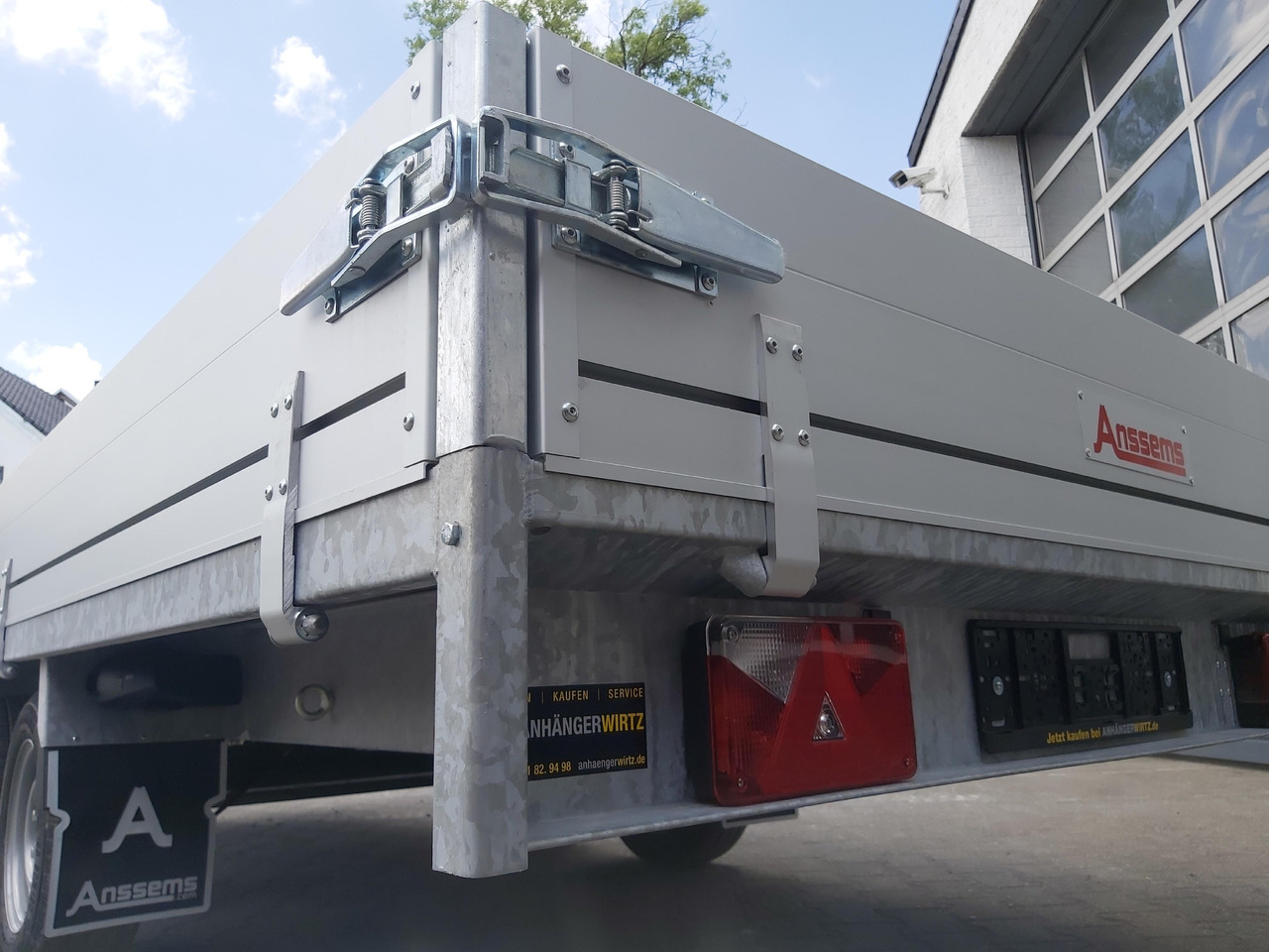 קרון נגרר עם וילונות צד Anssems Hochlader PSX - S 3000 405x178x30cm 180cm Hochplane grau (XL) 3000kg Aktion: תמונה 9