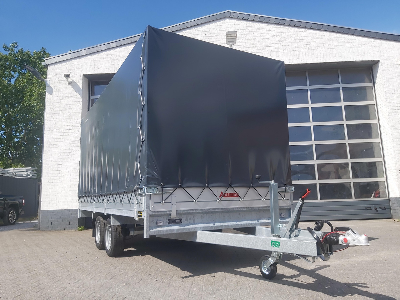 קרון נגרר עם וילונות צד Anssems Hochlader PSX - S 3000 405x178x30cm 180cm Hochplane grau (XL) 3000kg Aktion: תמונה 6