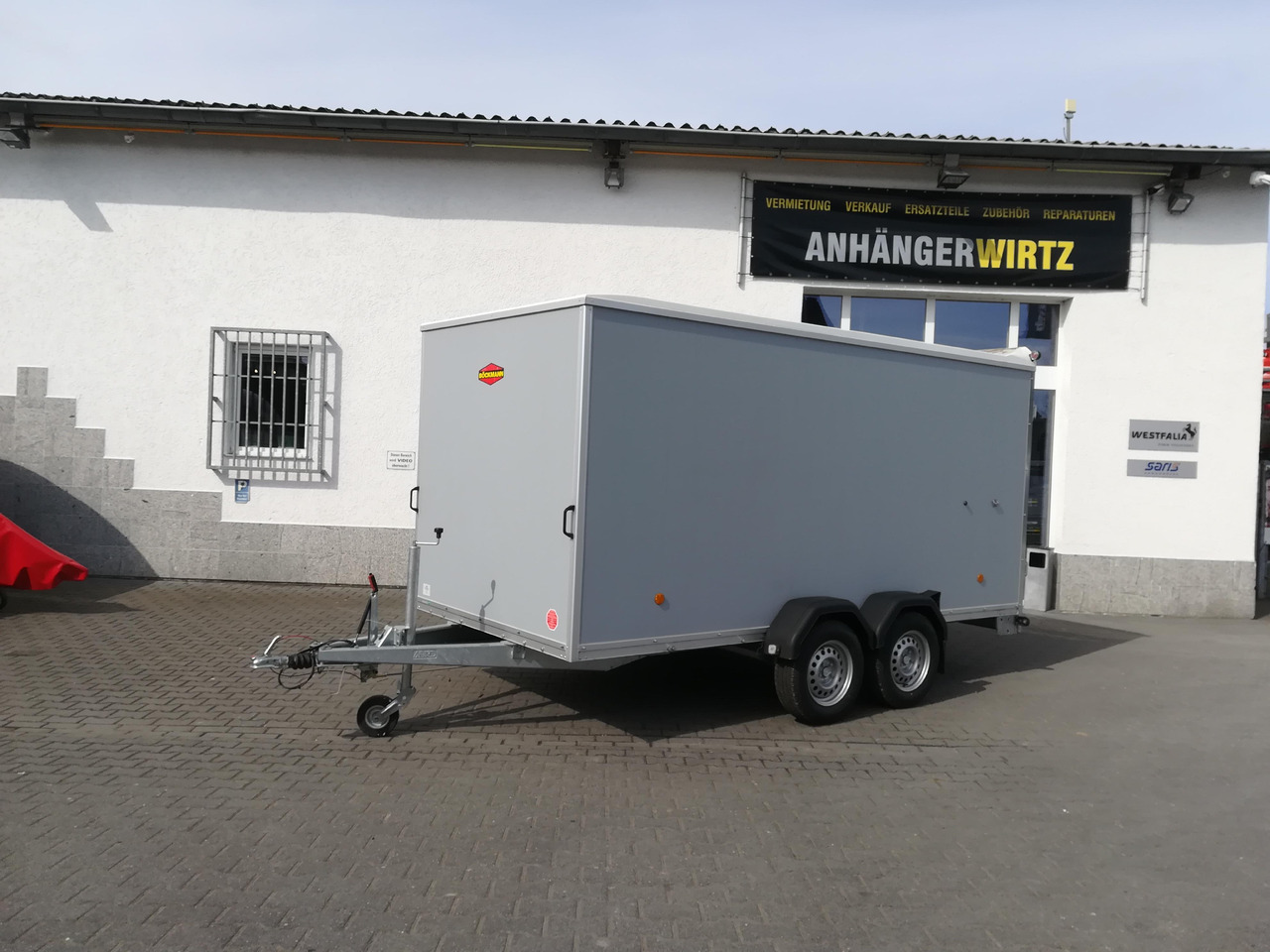 Böckmann Koffer KT 4018/27 M grau 400x185x182cm (XL) 2700kg - קרון נגרר בתיבה סגורה: תמונה 1 Böckmann Koffer KT 4018/27 M grau 400x185x182cm (XL) 2700kg - קרון נגרר בתיבה סגורה: תמונה 1