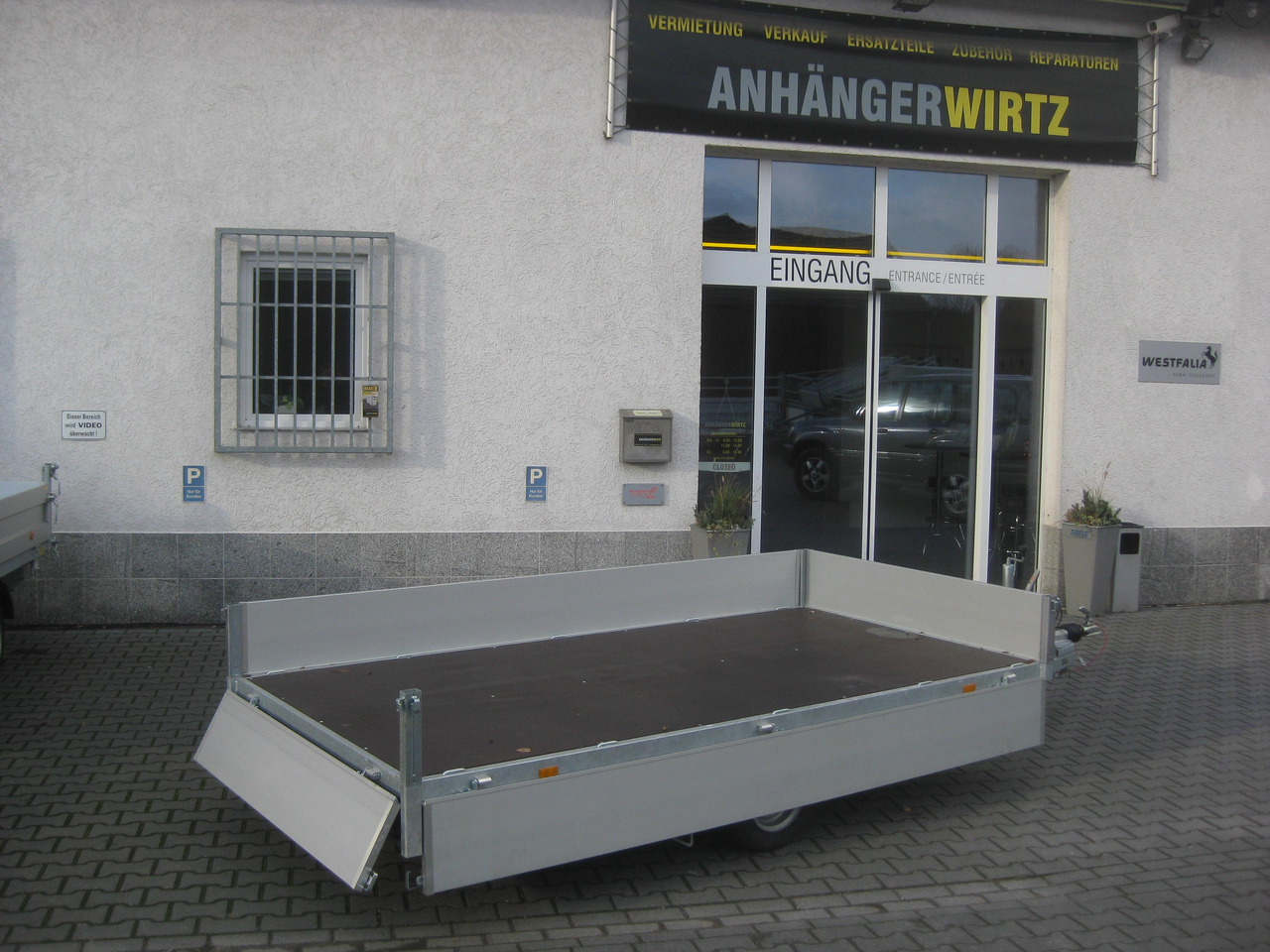 קרון נגרר למכונית Hochlader 310x160x30cm Lfh: 56cm 10" niedrig Fahrwerk (M) 1500kg: תמונה 7