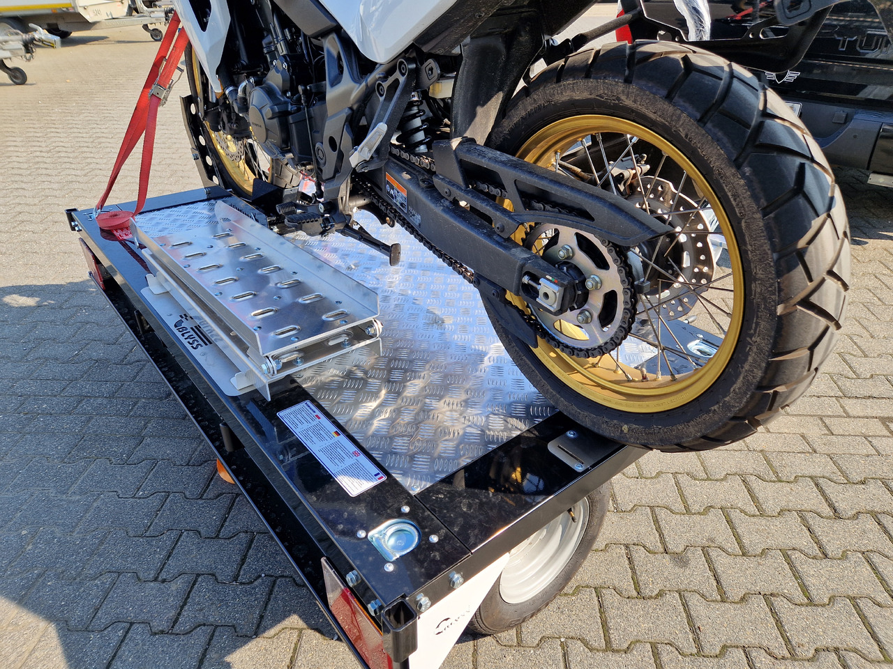 נגרר לאופנוע Motorradanhänger Motocamp 1 750 quer 200x107cm Motorrad Roller Fahrrad black 750kg: תמונה 12