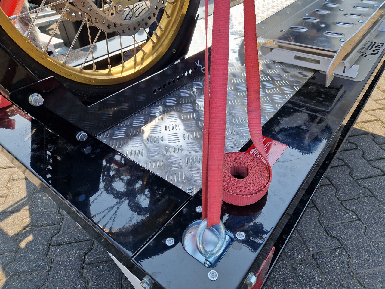 נגרר לאופנוע Motorradanhänger Motocamp 1 750 quer 200x107cm Motorrad Roller Fahrrad black 750kg: תמונה 11