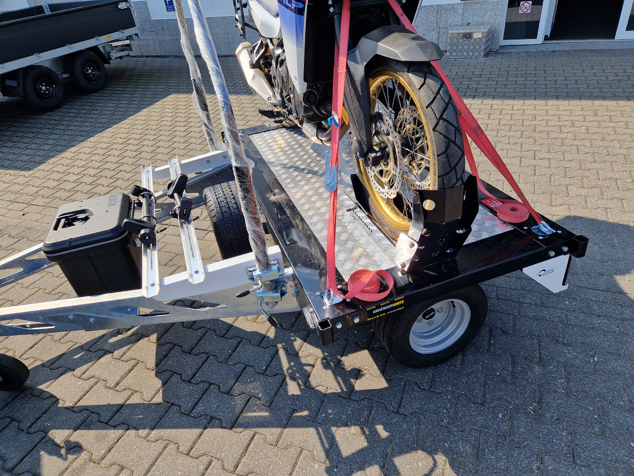נגרר לאופנוע Motorradanhänger Motocamp 1 750 quer 200x107cm Motorrad Roller Fahrrad black 750kg: תמונה 14