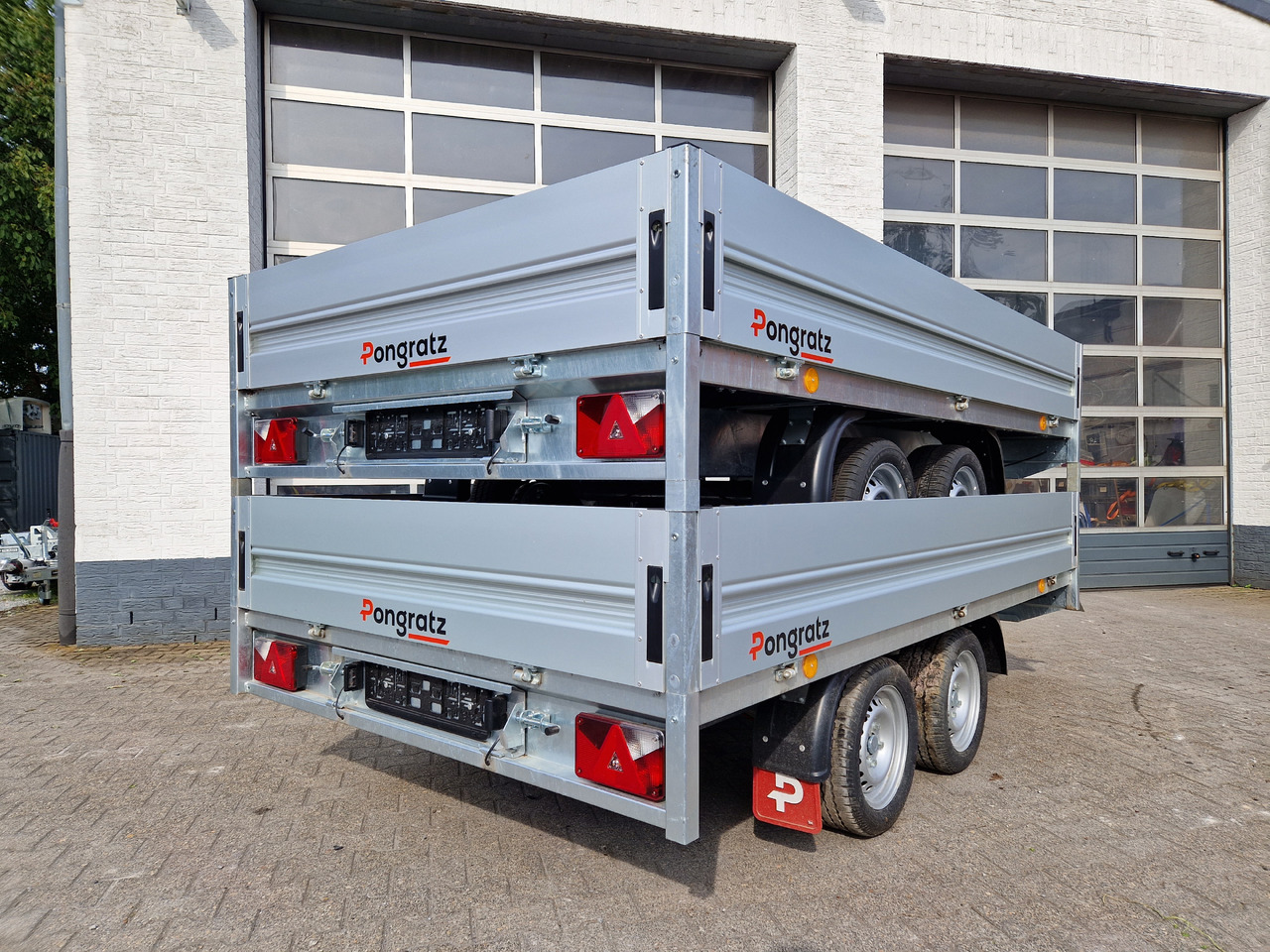 קרון נגרר צד נופל/ שטוח Pongratz Pritschenhochlader PHL 3100/17 T-AL-S 310x170x36cm 13" (M) 2000kg: תמונה 6