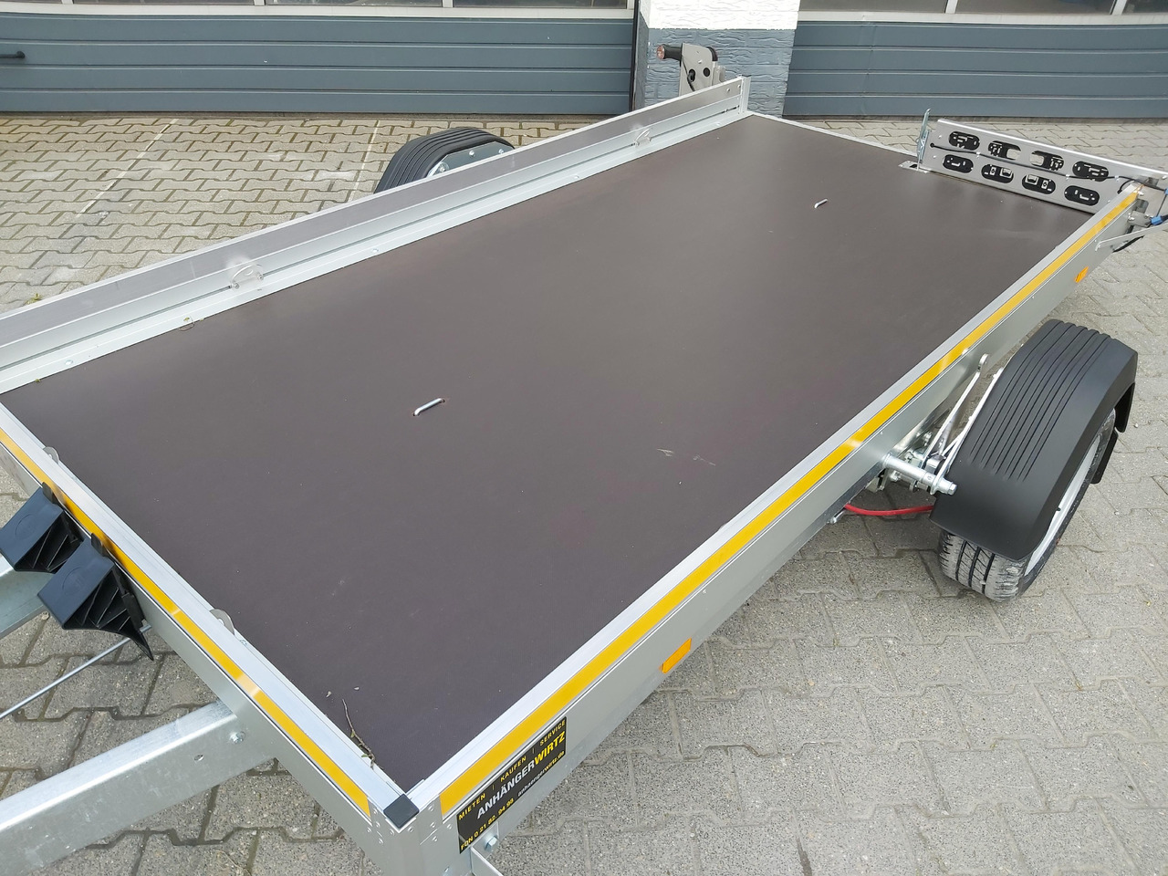 קרון נגרר לצמחים Senklift Anhänger MSL 1530/151 301x151x10cm yellow Plattform hydraulisch absenkbar 1500kg: תמונה 7