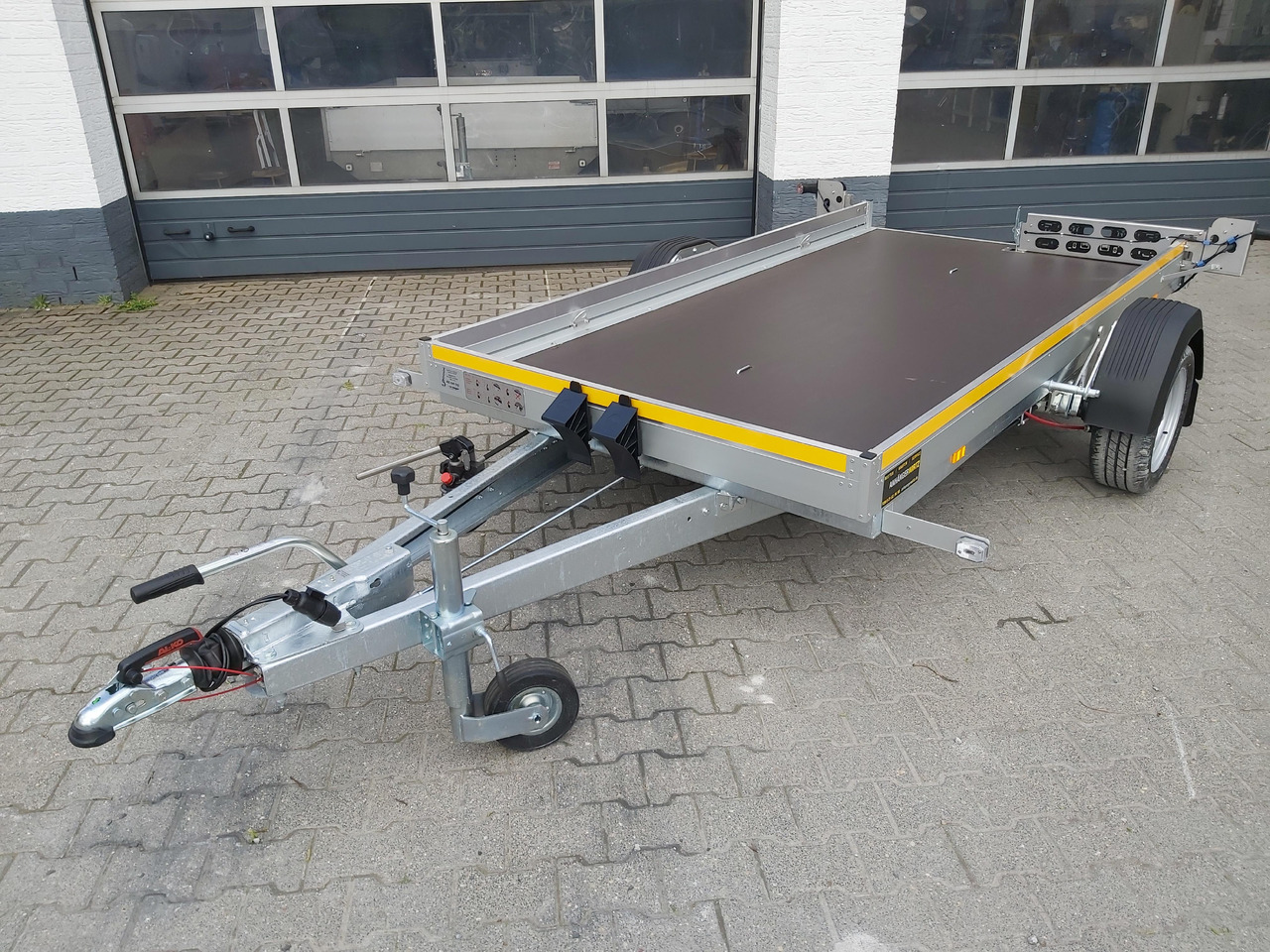 קרון נגרר לצמחים Senklift Anhänger MSL 1530/151 301x151x10cm yellow Plattform hydraulisch absenkbar 1500kg: תמונה 8