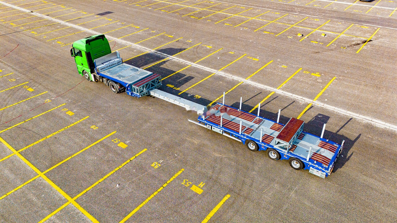 STU 3 Axle Hydraulic Steering Low Loader - סמיטריילר עם מטען נמוך: תמונה 3 STU 3 Axle Hydraulic Steering Low Loader - סמיטריילר עם מטען נמוך: תמונה 3
