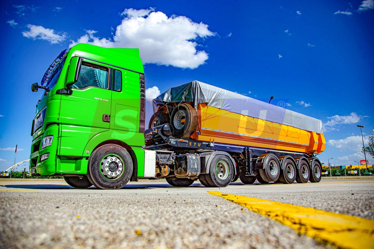 STU 4 AXLE TIPPER TRAILER / 4 ESSİEUX BENNE REMORQUE - סמיטריילר עם מזהיר: תמונה 5 STU 4 AXLE TIPPER TRAILER / 4 ESSİEUX BENNE REMORQUE - סמיטריילר עם מזהיר: תמונה 5