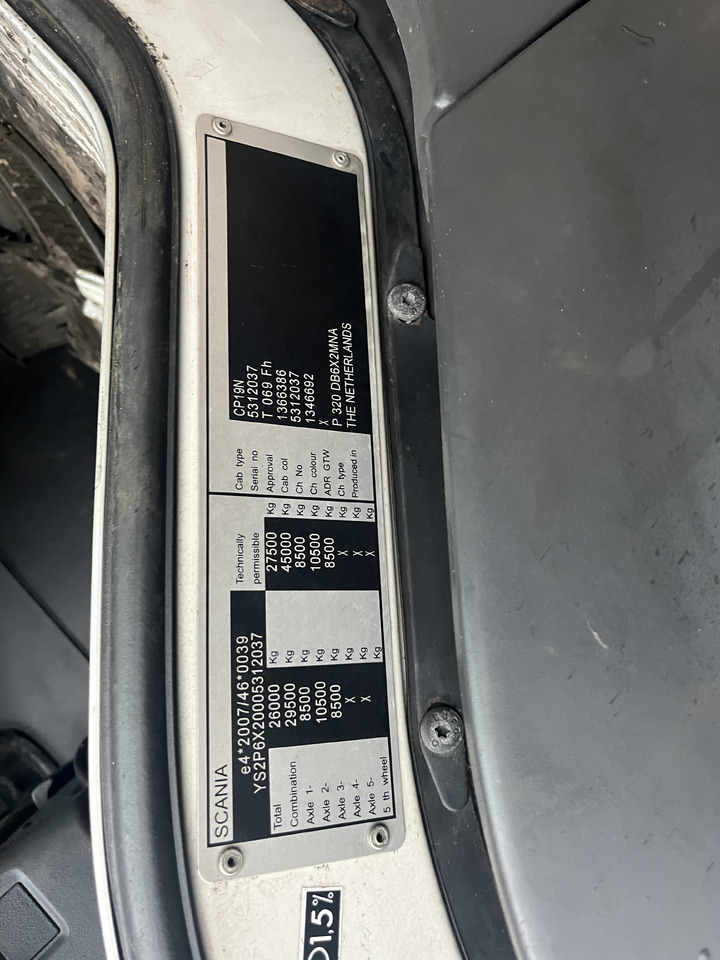 Scania P320 6x2 Chassis Cab - משאית עם שלדת תא: תמונה 5 Scania P320 6x2 Chassis Cab - משאית עם שלדת תא: תמונה 5