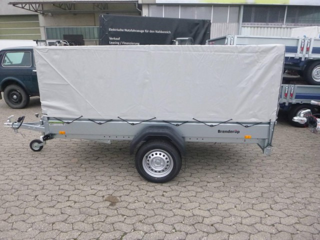 Brenderup Tieflader 2270SUB750 Stahl, 0,75 to. 2700x1300x270mm mit Hochplane 105 cm Lichte Höhe - קרון נגרר למכונית: תמונה 3 Brenderup Tieflader 2270SUB750 Stahl, 0,75 to. 2700x1300x270mm mit Hochplane 105 cm Lichte Höhe - קרון נגרר למכונית: תמונה 3