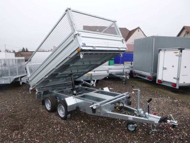 Humbaur 3-Seitenkipper HTK 3000.31 Alu, mit Laubgitteraufsatz, 3140 x 1750 x 350 mm, 3,0 to. - קרון נגרר עם מזהיר: תמונה 1 Humbaur 3-Seitenkipper HTK 3000.31 Alu, mit Laubgitteraufsatz, 3140 x 1750 x 350 mm, 3,0 to. - קרון נגרר עם מזהיר: תמונה 1