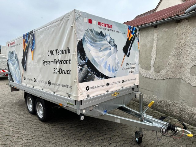 Humbaur HT 253118 Hochlader 2,5 to. mit Hochplane 200 cm, Digitaldruck - קרון נגרר למכונית: תמונה 1 Humbaur HT 253118 Hochlader 2,5 to. mit Hochplane 200 cm, Digitaldruck - קרון נגרר למכונית: תמונה 1