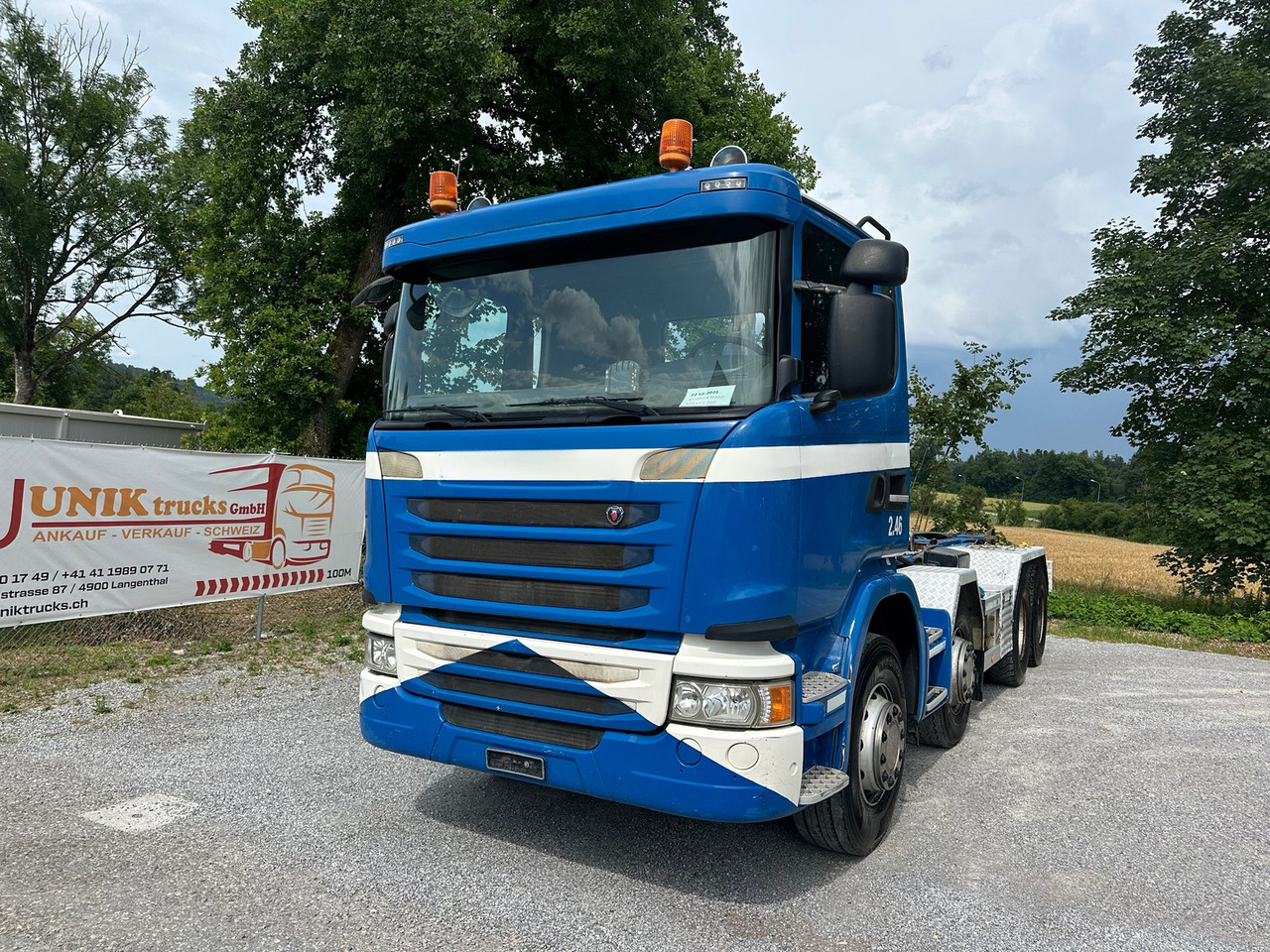 SCANIA G450 8x4 Abrollkipper - משאית הרמת וו: תמונה 1 SCANIA G450 8x4 Abrollkipper - משאית הרמת וו: תמונה 1