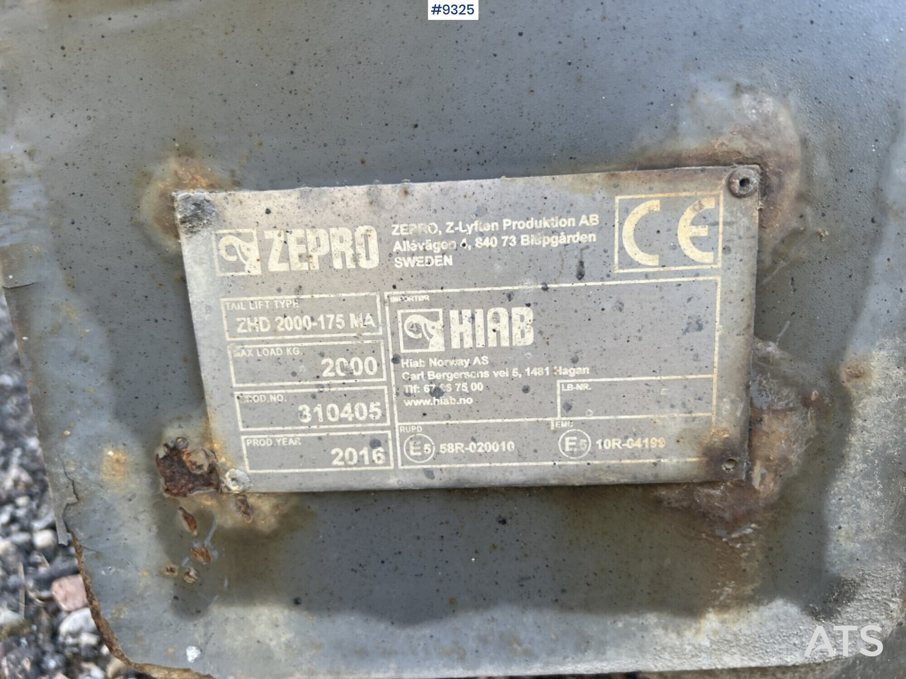 Bakgavellyft Zepro ZHD 2000-175 MA - מעלית אחורית: תמונה 5 Bakgavellyft Zepro ZHD 2000-175 MA - מעלית אחורית: תמונה 5