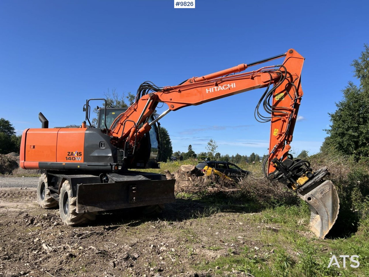 Hitachi ZX140 W-5B with rotor and planer bucket - מחפר גלגלים: תמונה 1 Hitachi ZX140 W-5B with rotor and planer bucket - מחפר גלגלים: תמונה 1