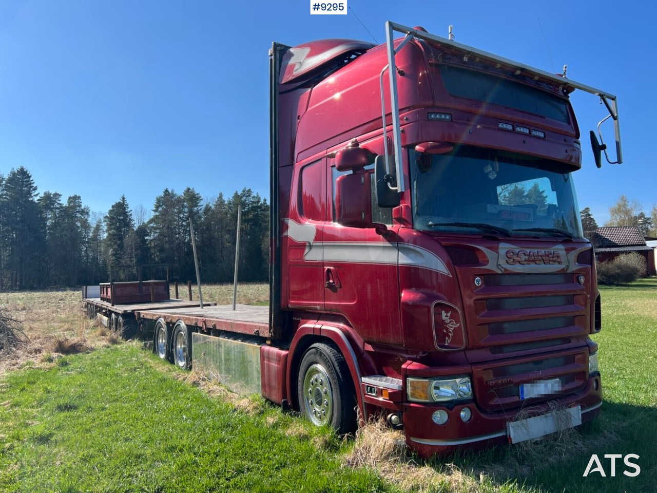 SCANIA R480 LB with flatbed, trailer and dolly REP. OBJECT - משאית צד נופל/ שטוחה: תמונה 2 SCANIA R480 LB with flatbed, trailer and dolly REP. OBJECT - משאית צד נופל/ שטוחה: תמונה 2