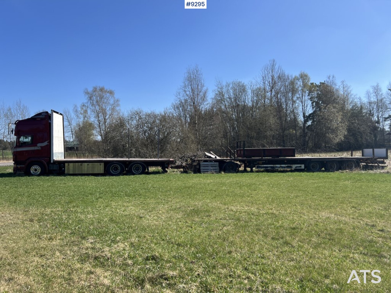 SCANIA R480 LB with flatbed, trailer and dolly REP. OBJECT - משאית צד נופל/ שטוחה: תמונה 5 SCANIA R480 LB with flatbed, trailer and dolly REP. OBJECT - משאית צד נופל/ שטוחה: תמונה 5