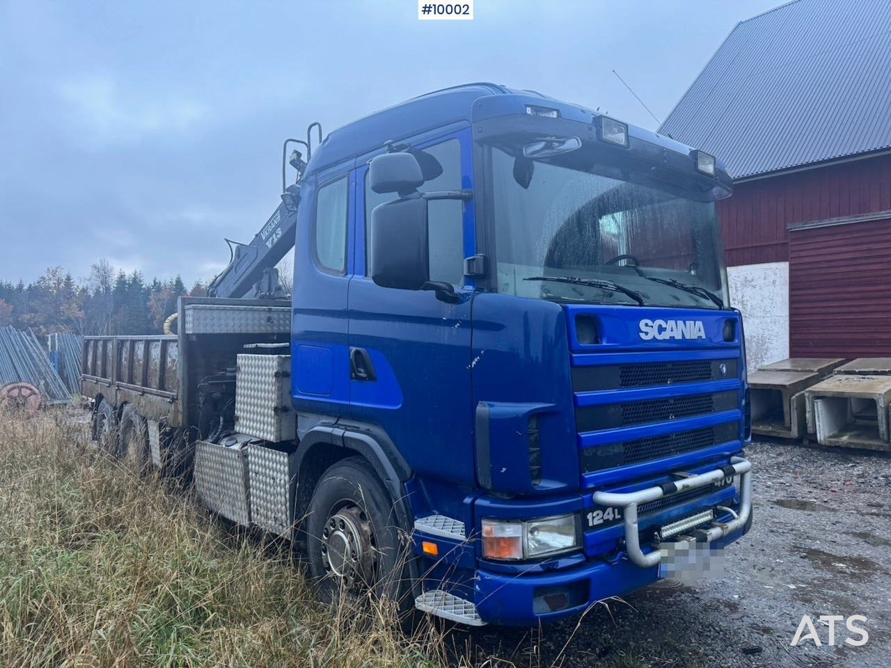 Scania R124 6x2 Flatbed truck with timber crane - משאית צד נופל/ שטוחה, משאית מנוף: תמונה 2 Scania R124 6x2 Flatbed truck with timber crane - משאית צד נופל/ שטוחה, משאית מנוף: תמונה 2