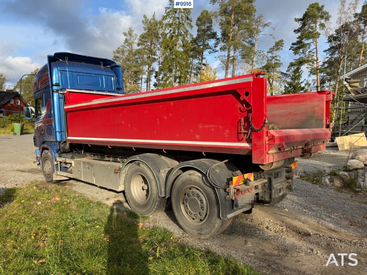 Scania R164 580 6X2 truck with flatbed - משאית צד נופל/ שטוחה: תמונה 4 Scania R164 580 6X2 truck with flatbed - משאית צד נופל/ שטוחה: תמונה 4