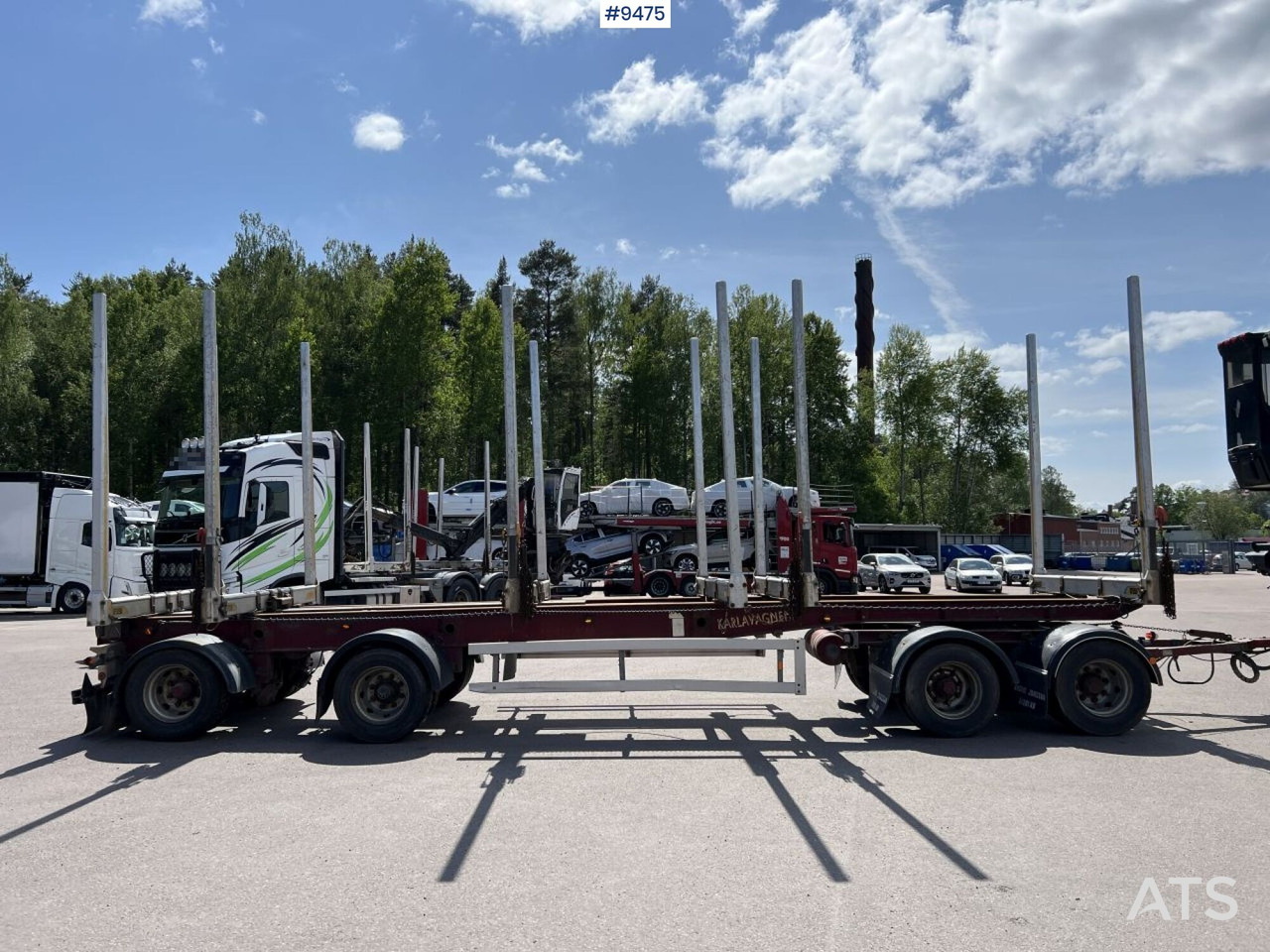 משאית עץ Scania R580 Timmerbil med kran och släp, Timmerekipage: תמונה 12