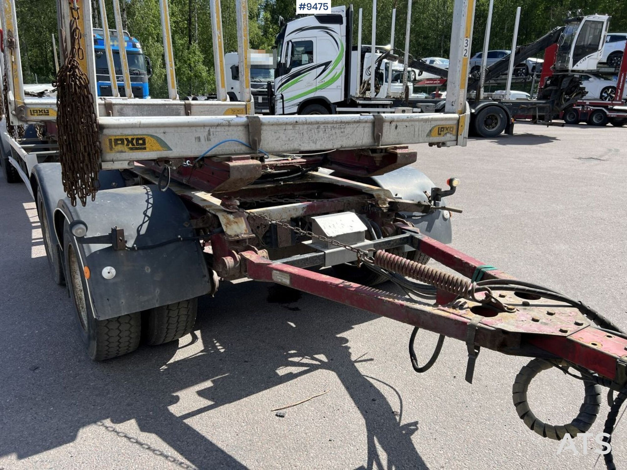 משאית עץ Scania R580 Timmerbil med kran och släp, Timmerekipage: תמונה 14