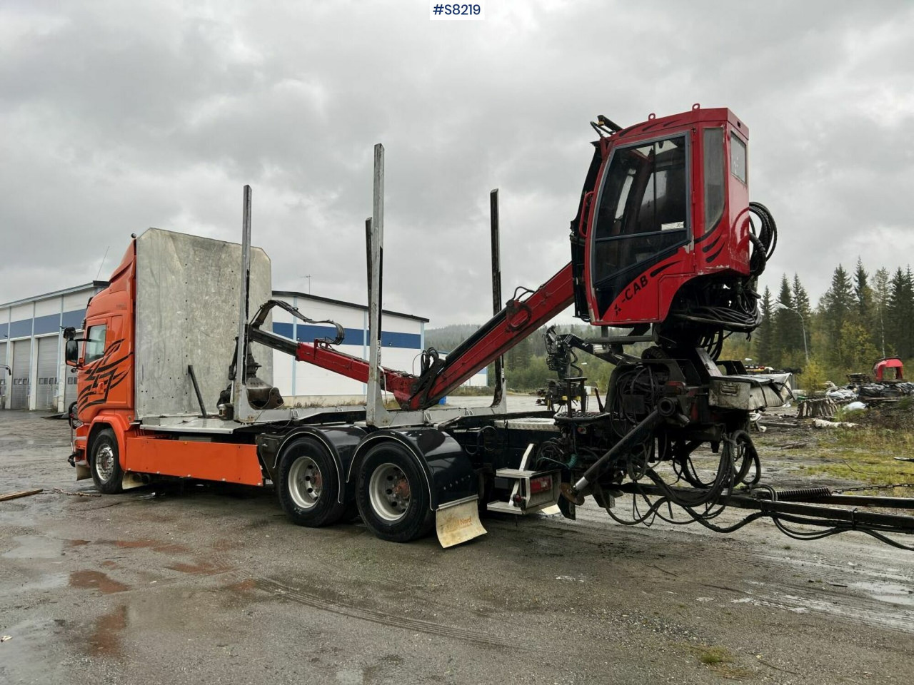 Scania R730 Timber truck with wagon and crane - משאית עץ: תמונה 3 Scania R730 Timber truck with wagon and crane - משאית עץ: תמונה 3