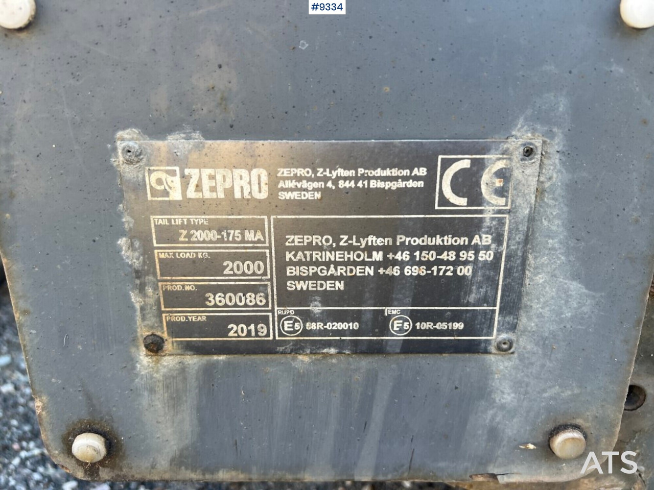 Tail Lift- Zepro- Z2000-175MA - מעלית אחורית: תמונה 4 Tail Lift- Zepro- Z2000-175MA - מעלית אחורית: תמונה 4