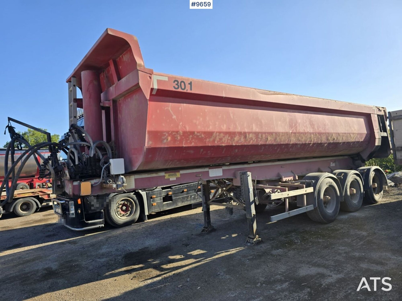 Tipper trailer Damm SE-42T - סמיטריילר עם מזהיר: תמונה 1 Tipper trailer Damm SE-42T - סמיטריילר עם מזהיר: תמונה 1