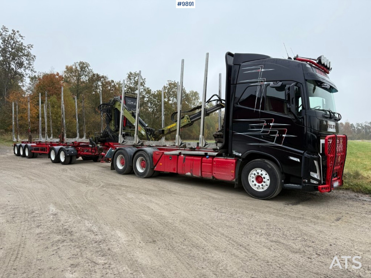 Volvo FH64 R Timber truck, trailer and crane - משאית עץ, משאית מנוף: תמונה 1 Volvo FH64 R Timber truck, trailer and crane - משאית עץ, משאית מנוף: תמונה 1