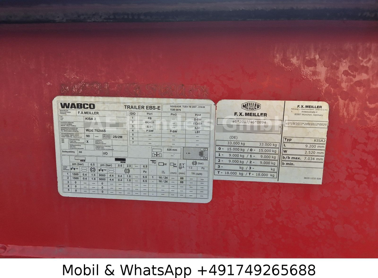 סמיטריילר עם מזהיר Meiller KISA 2 Stahl *24m³/1.Lift/Rollplane/Podest: תמונה 13