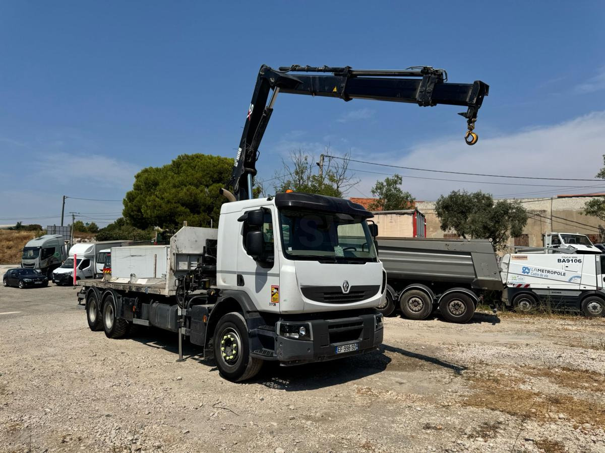 Renault PREMIUM 370 DXI PLATEAU RIDELLES GRUE - משאית צד נופל/ שטוחה, משאית מנוף: תמונה 2 Renault PREMIUM 370 DXI PLATEAU RIDELLES GRUE - משאית צד נופל/ שטוחה, משאית מנוף: תמונה 2