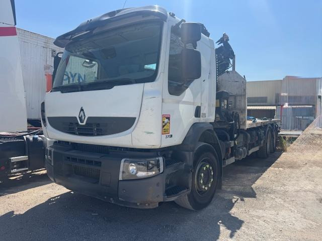 Renault PREMIUM 370 DXI PLATEAU RIDELLES GRUE - משאית צד נופל/ שטוחה, משאית מנוף: תמונה 1 Renault PREMIUM 370 DXI PLATEAU RIDELLES GRUE - משאית צד נופל/ שטוחה, משאית מנוף: תמונה 1