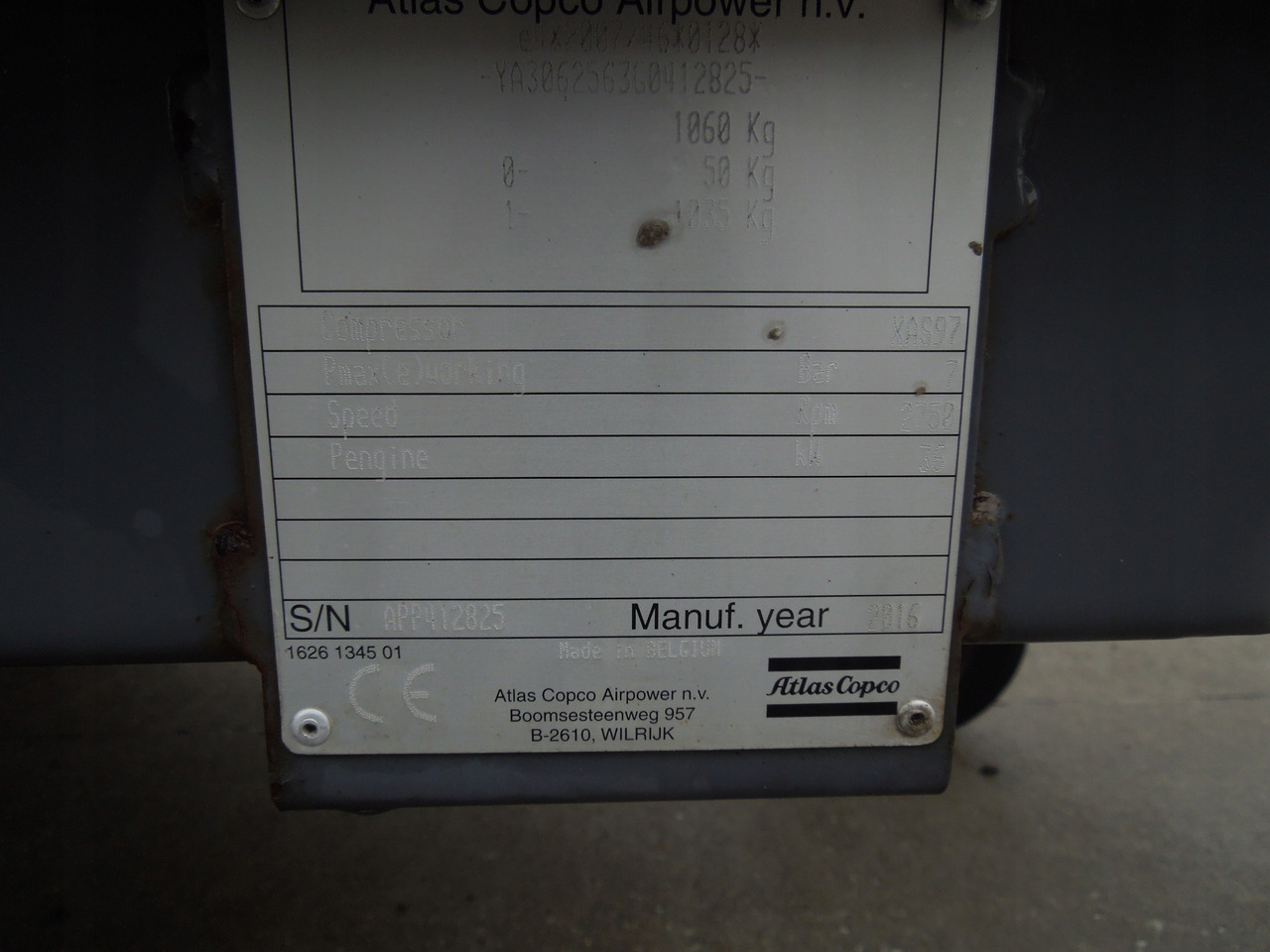 מדחס אוויר ATLAS COPCO XAS97: תמונה 10