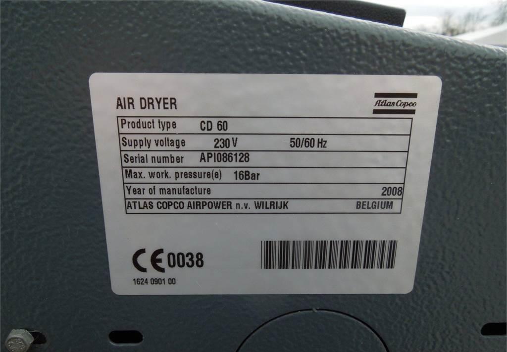 Atlas Copco OSUSZACZ ADSORPCYJNY CD 60 3,60M3/MIN 2008R - מדחס אוויר: תמונה 3 Atlas Copco OSUSZACZ ADSORPCYJNY CD 60 3,60M3/MIN 2008R - מדחס אוויר: תמונה 3