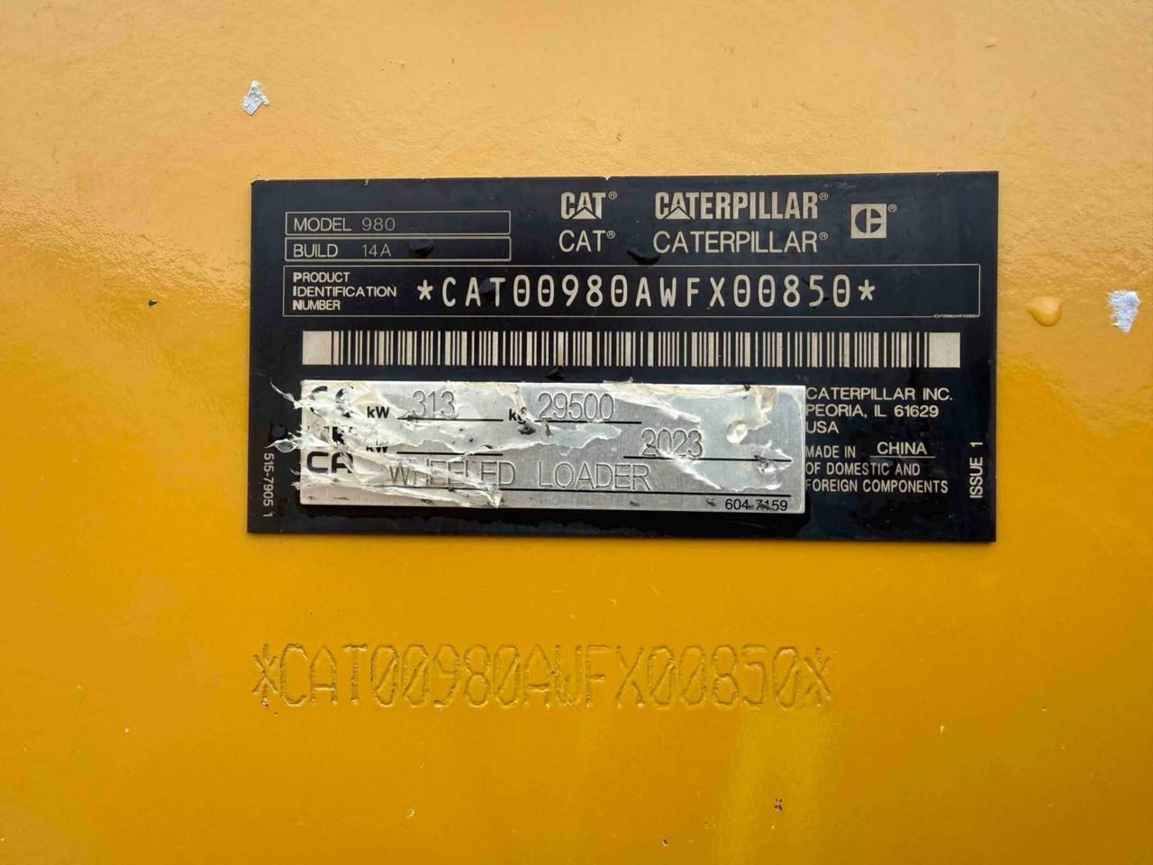 הַחכָּרָה CAT 980 CAT 980: תמונה 6