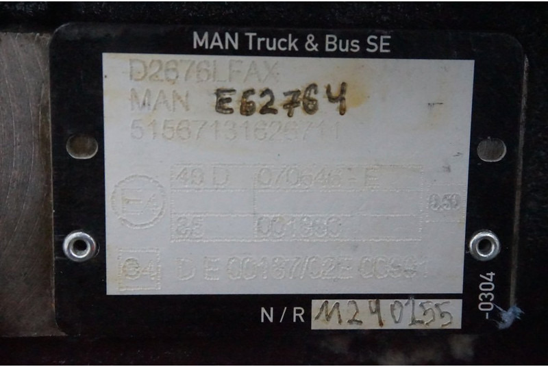 MAN D2676LFAX EURO6 520PS - מנוע עבור משאית: תמונה 5 MAN D2676LFAX EURO6 520PS - מנוע עבור משאית: תמונה 5