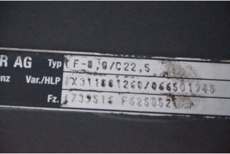Mercedes-Benz F-8/C22.5 - סרן קדמי עבור משאית: תמונה 2 Mercedes-Benz F-8/C22.5 - סרן קדמי עבור משאית: תמונה 2