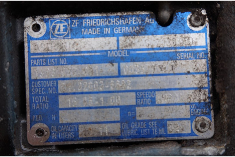 ZF 12AS2130DD TGA 81.32003-6882 - תיבת הילוכים עבור משאית: תמונה 5 ZF 12AS2130DD TGA 81.32003-6882 - תיבת הילוכים עבור משאית: תמונה 5