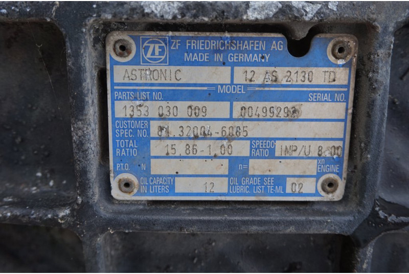 ZF 12AS2130TD TG-X 81.320004-6085 - תיבת הילוכים עבור משאית: תמונה 5 ZF 12AS2130TD TG-X 81.320004-6085 - תיבת הילוכים עבור משאית: תמונה 5