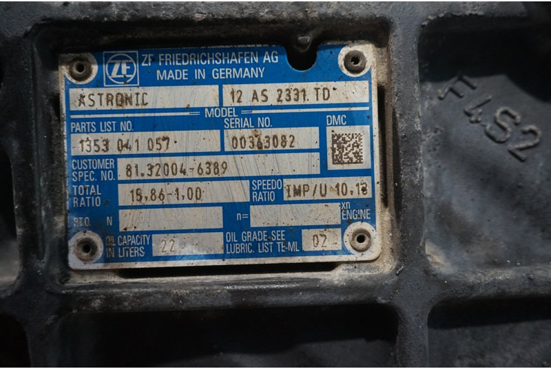 ZF 12AS2131DD+INT3 81.32004-6389 - תיבת הילוכים עבור משאית: תמונה 5 ZF 12AS2131DD+INT3 81.32004-6389 - תיבת הילוכים עבור משאית: תמונה 5