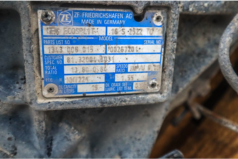 ZF 16S25220OD+NMV221 81.32004-6031 - תיבת הילוכים עבור משאית: תמונה 5 ZF 16S25220OD+NMV221 81.32004-6031 - תיבת הילוכים עבור משאית: תמונה 5