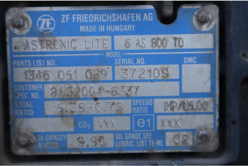 ZF 6AS800TO TGL EURO6 - תיבת הילוכים עבור משאית: תמונה 5 ZF 6AS800TO TGL EURO6 - תיבת הילוכים עבור משאית: תמונה 5