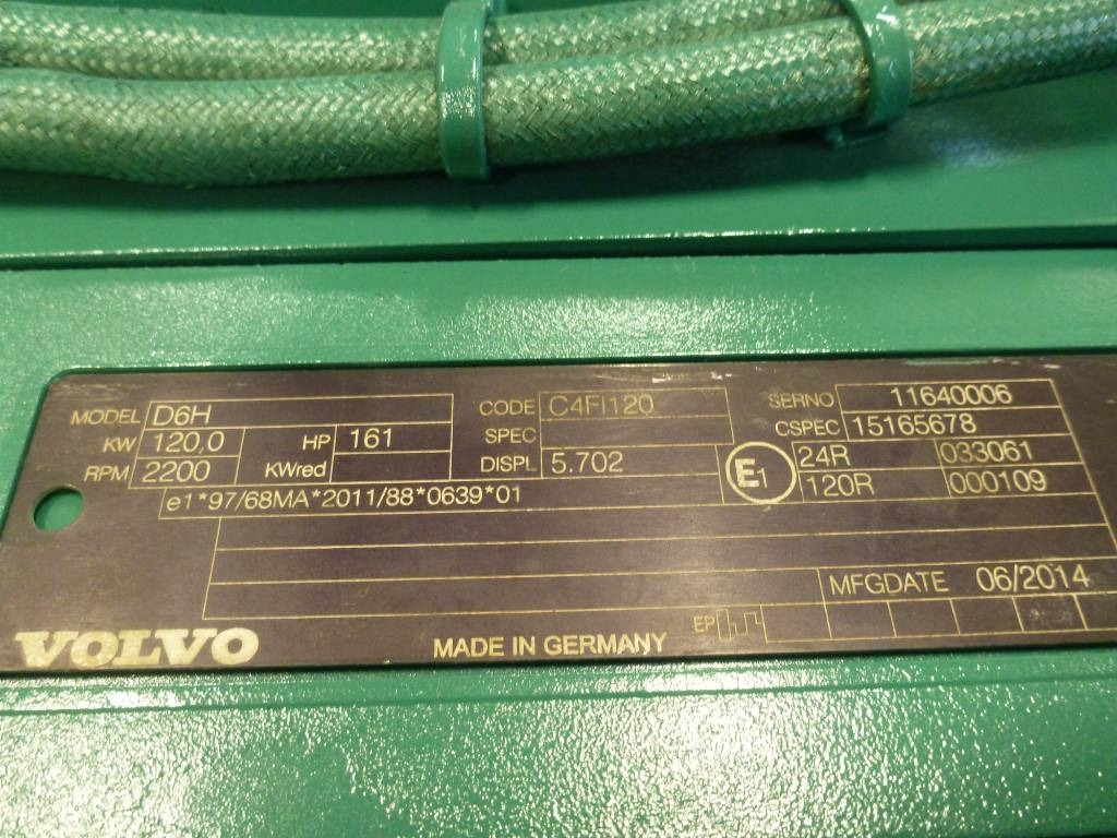 Volvo D6H C4FI120 - מנוע עבור מכונת בנייה: תמונה 5 Volvo D6H C4FI120 - מנוע עבור מכונת בנייה: תמונה 5
