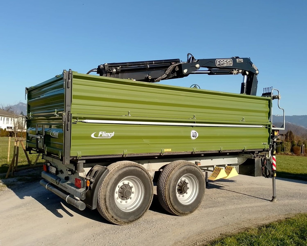 Fliegl TDK160, Agraranhänger, Fassi F110, EU Papiere - קרון נגרר עם מזהיר: תמונה 3 Fliegl TDK160, Agraranhänger, Fassi F110, EU Papiere - קרון נגרר עם מזהיר: תמונה 3